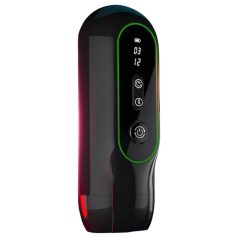   Leopard - värisevä ylös-alas liikkuva masturbaattori (musta)