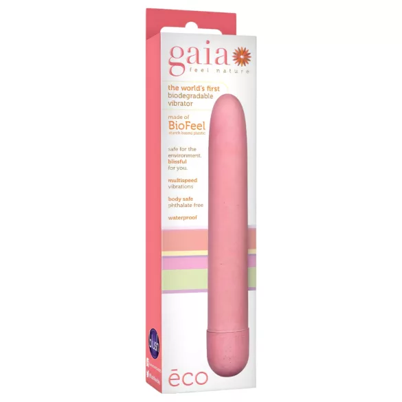 Gaia Eco - vibraattori - ympäristöystävällinen, suuri - pinkki