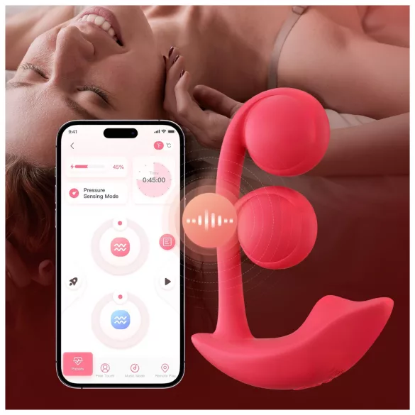 Honey Play Box Melody - älykäs helmi 2in1 vibraattori - punainen