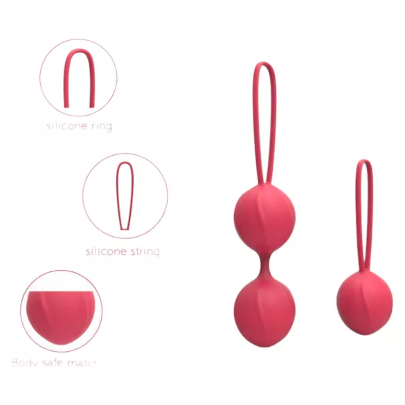 Cotoxo Cherry - kaksiosainen geishakuulasetti - punainen