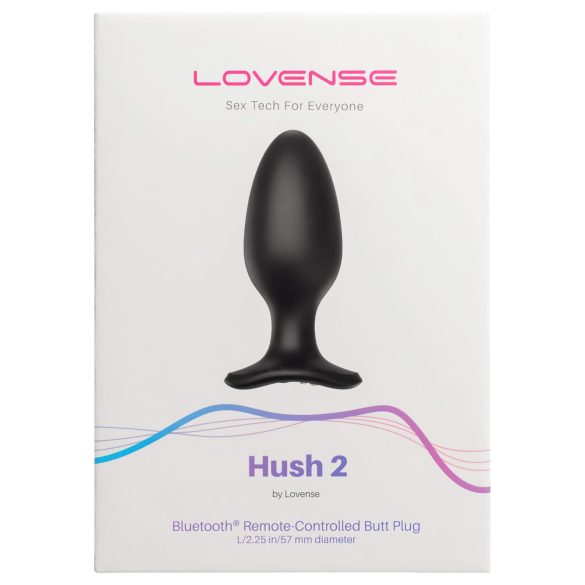 LOVENSE Hush 2 L - ladattava anaalivibraattori 57mm - musta