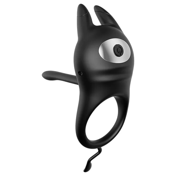 AlvUp - vibraatiopenisrengas klitoriskiihottimella - musta