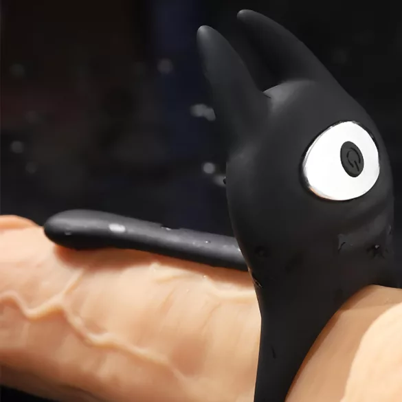 AlvUp - vibraatiopenisrengas klitoriskiihottimella - musta