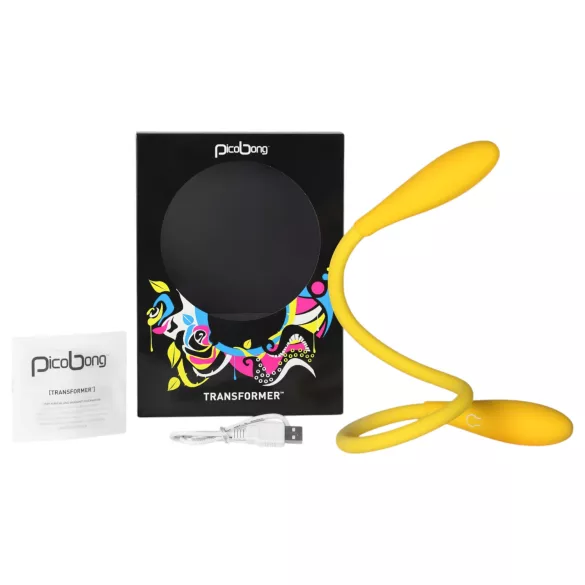 Picobong Transformer - vedenkestävä unisex-vibraattori (keltainen)