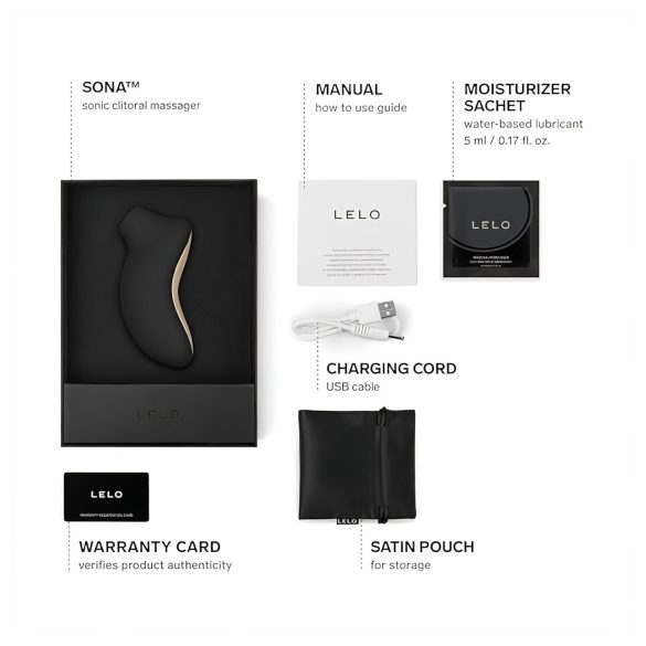 LELO Sona - klitoriskiihotin - ääniaallot - musta