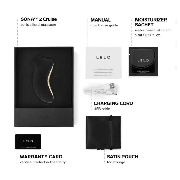 LELO Sona 2 Cruise - klitoriskiihotin - ääniaallot - musta