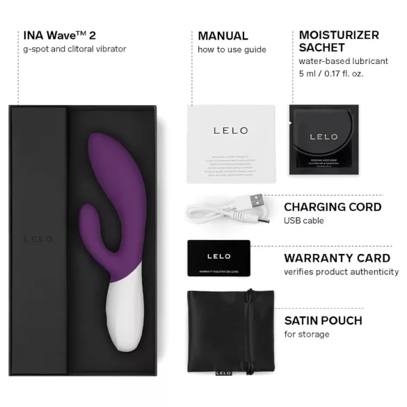 LELO Ina Wave 2 - vibraattori - ladattava, vesitiivis - violetti