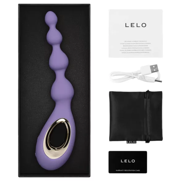 LELO Soraya Beads - ladattava anaalivibraattori - vedenkestävä - lila