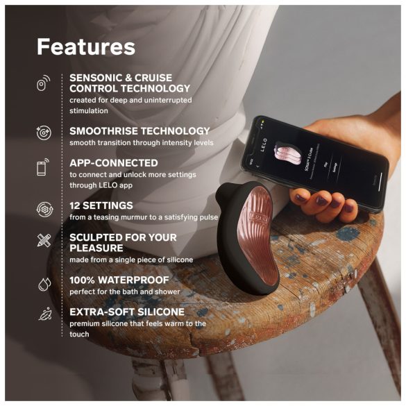 LELO Sona 3 Cruise - klitorisvibraattori ääniaalloilla - musta