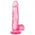 B Yours Sweet N Hard 4 - realistinen dildo kiveksillä - 18 cm - pinkki