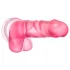 B Yours Sweet N Hard 4 - realistinen dildo kiveksillä - 18 cm - pinkki