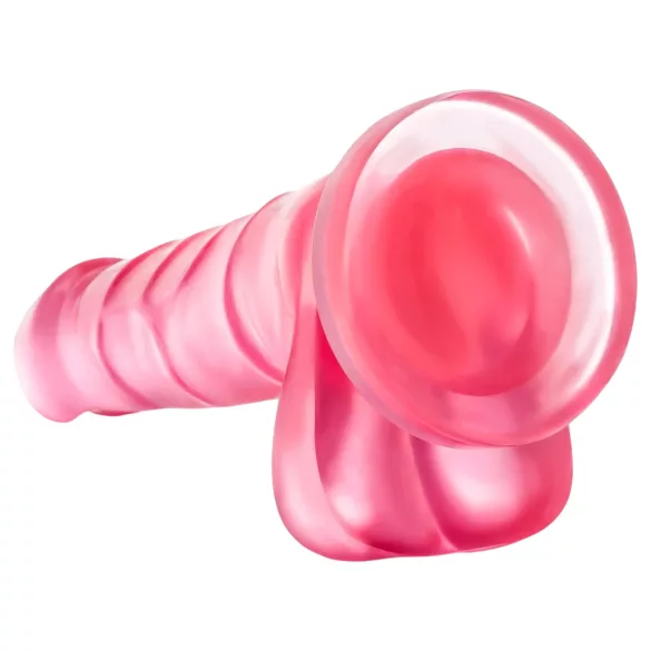 B Yours Sweet N Hard 4 - realistinen dildo kiveksillä - 18 cm - pinkki