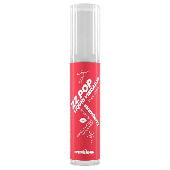 Crushious ZZ POP - syötävä nestemäinen vibraattori, mansikka (10 ml)