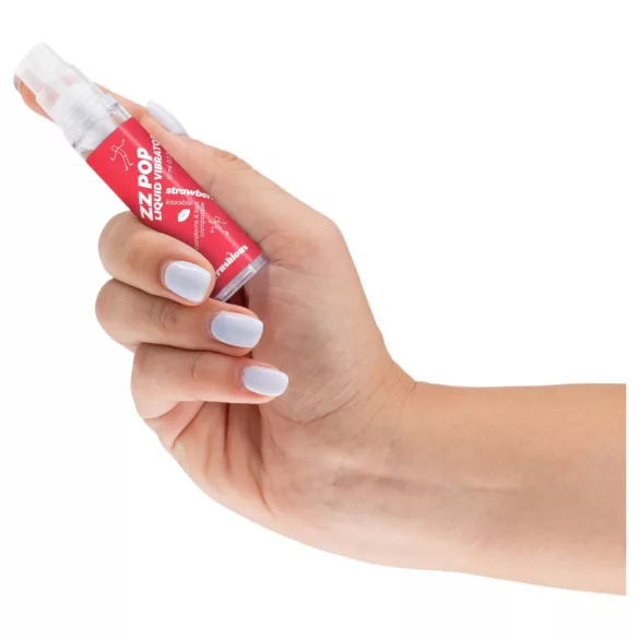 Crushious ZZ POP - syötävä nestemäinen vibraattori, mansikka (10 ml)