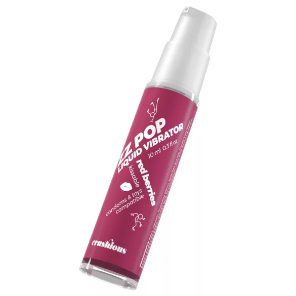 Crushious ZZ POP - syötävä nestemäinen vibraattori, punaiset marjat (10 ml)