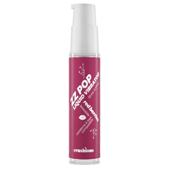 Crushious ZZ POP - syötävä nestemäinen vibraattori, punaiset marjat (10 ml)