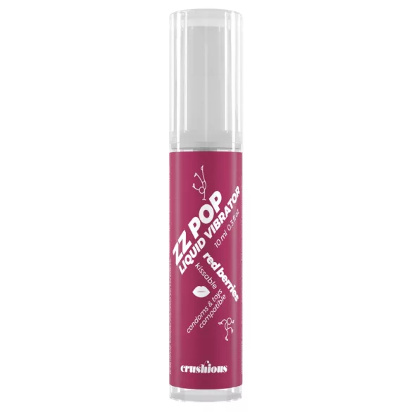 Crushious ZZ POP - syötävä nestemäinen vibraattori, punaiset marjat (10 ml)