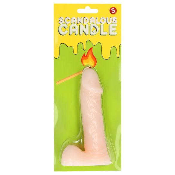 Skandaali - Kynttilä Peniksellä ja Kiveksillä - Luonnollinen (133g)