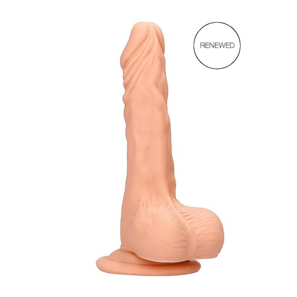 RealRock 7" - aidon tuntuinen dildo kiveksillä (17 cm) - luonnollinen