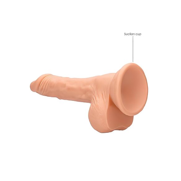 RealRock Dong 7 - aidontuntuinen, kivestinen dildo (17cm) - luonnollinen