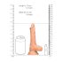 RealRock 7" - aidon tuntuinen dildo kiveksillä (17 cm) - luonnollinen