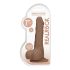 RealRock 7 - aidon tuntuinen tekopenis (17 cm), tumman luonnollinen
