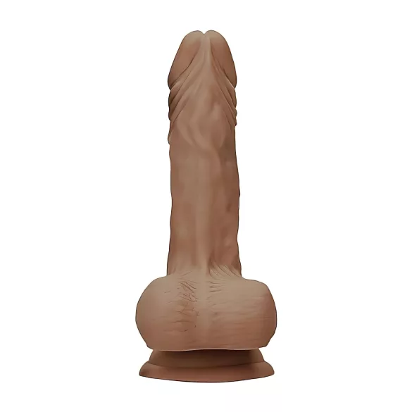 RealRock - Dildo kiveysten kanssa - realistinen, 17 cm - tumma natur