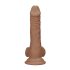 RealRock 7 - aidon tuntuinen tekopenis (17 cm), tumman luonnollinen