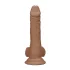 RealRock - Dildo kiveysten kanssa - realistinen, 17 cm - tumma natur