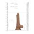 RealRock 7 - aidon tuntuinen tekopenis (17 cm), tumman luonnollinen