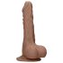 RealRock 7 - aidon tuntuinen tekopenis (17 cm), tumman luonnollinen