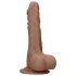 RealRock - Dildo kiveysten kanssa - realistinen, 17 cm - tumma natur