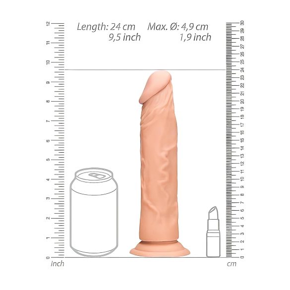RealRock - dildo - realistinen - 23 cm - beige