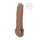 RealRock Penis Sleeve 8 - 21cm - tumma luonnollinen