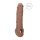 RealRock - penispidennys 21 cm - tumma luonnollinen