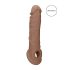 RealRock Penis Sleeve 8 - 21cm - tumma luonnollinen