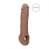 RealRock - penispidennys 21 cm - tumma luonnollinen