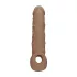 RealRock - penispidennys 21 cm - tumma luonnollinen
