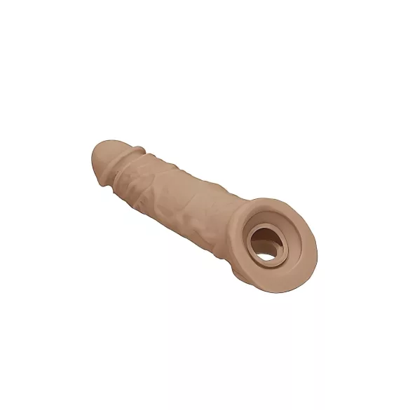 RealRock - penispidennys 21 cm - tumma luonnollinen