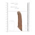 RealRock Penis Sleeve 8 - 21cm - tumma luonnollinen
