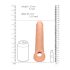 RealRock Penis Sleeve 9 - penisholkki (21,5 cm) - luonnollinen