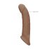 RealRock-penisholkki 9 - (21,5 cm) - tumma luonnollinen