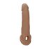 RealRock-penisholkki 9 - (21,5 cm) - tumma luonnollinen