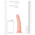 RealRock Slim - realistinen dildo - 15,5 cm (nude)