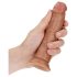 RealRock - aidontuntuinen dildó 15,5cm (tumman luonnollinen)