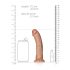 RealRock - realistinen dildo 15,5cm - tummanruskea