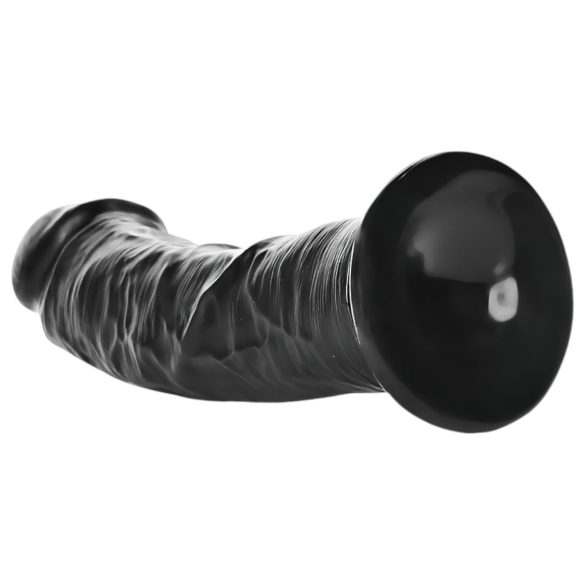 RealRock - aidon tuntuinen kiinnitettävä dildo - 15,5cm (musta)