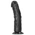RealRock - realistinen imukuppidildo - 15,5 cm (musta)