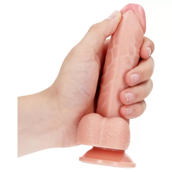 RealRock - realistinen dildo imukupilla - 15,5 cm - nude