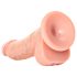 RealRock - realistinen kiinnittyvä dildo - 15,5 cm (luonnollinen)